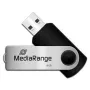 MediaRange MR908NTRL USB-muistitikku 8 GB USB Type-A 2.0 musta - hopea (MR908NTRL)
