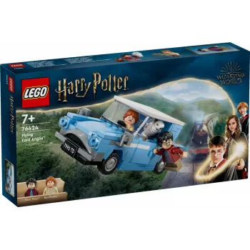 LEGO Harry Potter lentävä Ford Anglia auto-lelu yli 7-vuotiaille lapsille, pojille ja tytöille, rakennettava malli Ron Weasley -minihahmolla ja Hedwigillä