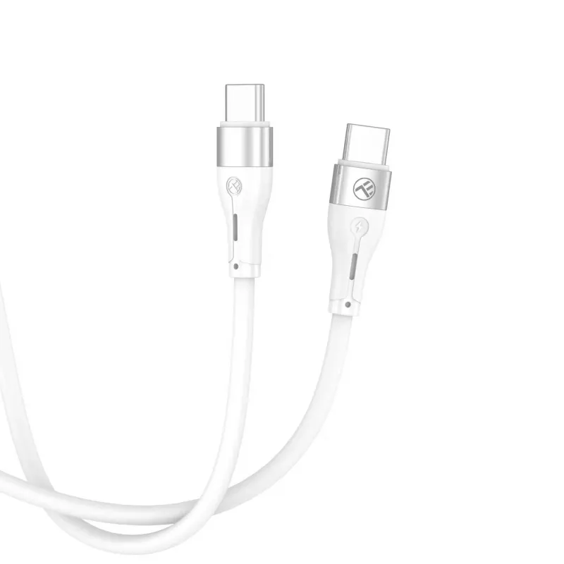 USB Type-C -kaapeli Tellur TLL155501 1 m, PD 60 W, valkoinen