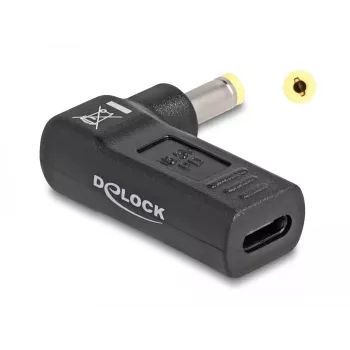 DeLOCK adapteri USB Type-C naaras - HP 4,8 x 1,7 mm uros 90° kulma