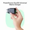 Virtalähde Green Cell PowerSource Solo30 30W musta — USB-C yksiporttinen laturi