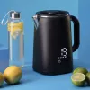 Jata JEHA1575 sähkökeitin, 1,7 l, 1500 W, 5 lämpötila-asetusta, musta/ruostumaton teräs
