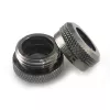 XSPC liitin G1/4 - 14 mm hardtube, musta kromi - 8 kpl