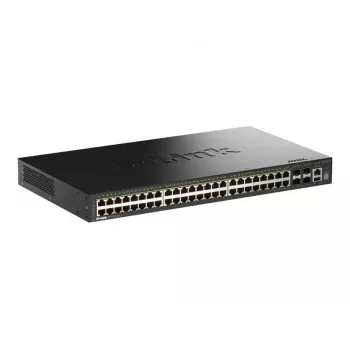 D-Link 52-porttinen Gigabit Stackable PoE+ Smart Managed -kytkin, 4 x 10G SFP+ -porttia