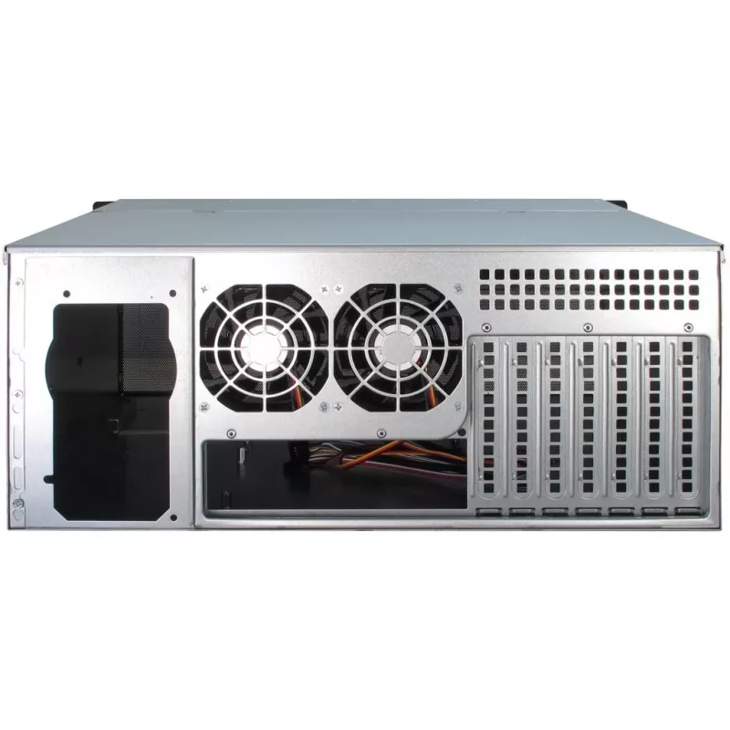 Palvelinkotelo Inter-Tech 4U-4408 rack musta, hopea