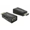 Sovitin DeLOCK 65901 HDMI A - VGA & 3,5 mm ääni musta
