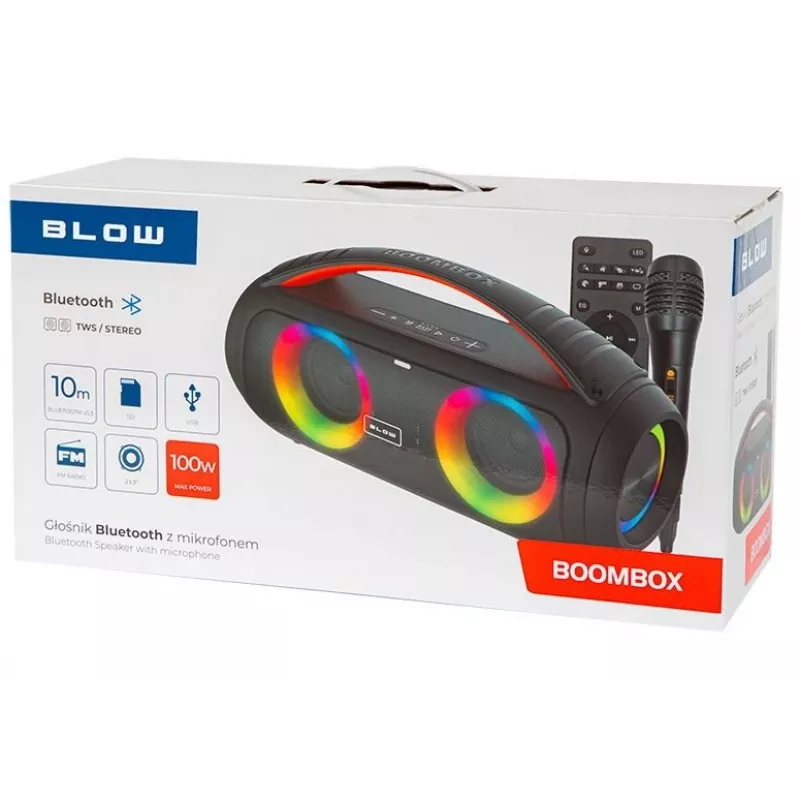 kannettava kaiutin BOOMBOX Bluetooth-kaiutin, 30-356#, BLOW, musta