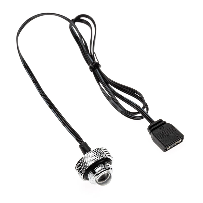 XSPC ARGB LED sulkutulppa, G1/4, 5V 3Pin - kromi