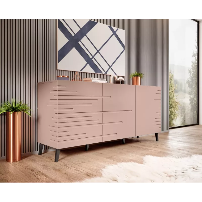 Lipasto cama meble Cama Nova 155 × 40 × 72 cm, roosa matta, MDF-runko