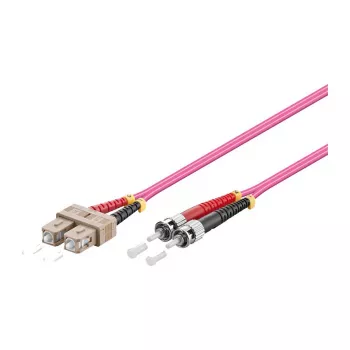 Patchkaapeli LWL Duplex OM4 (Multimode, 50/125) SC/ST, LSZH, käännettävä polariteetti, 0,5m, Good Connections®