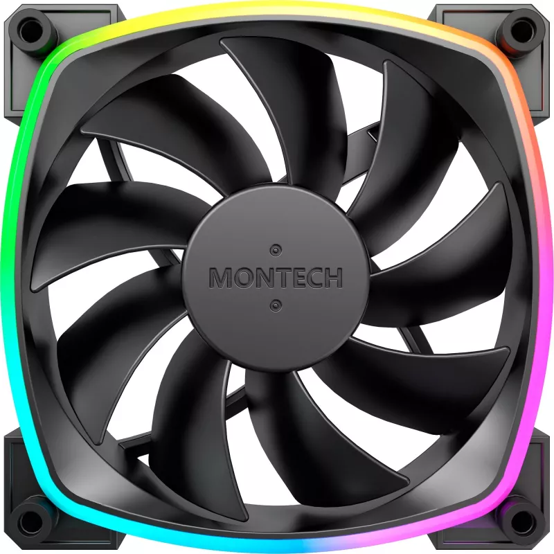 MONTECH AX120 120 mm ARGB 3 kpl:n pakkaus kotelotuuletin - musta
