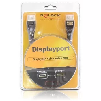 DisplayPort-kaapeli DeLOCK 82770 1 m musta ruskea