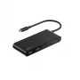 Belkin Connect, USB Type-C, HDMI, USB 2.0 Type-A, USB 3.2 Gen 1 (3.1 Gen 1) Type-C, MicroSD (TransFlash), SD, musta, pyöreä kaapeli, 0,2 m