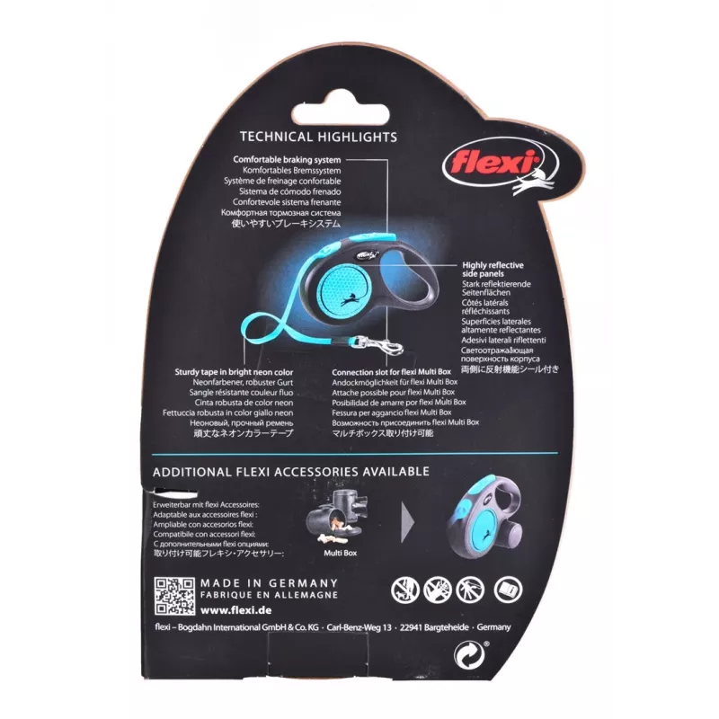 FLEXI New Neon M - flexi-hihna - 5 m