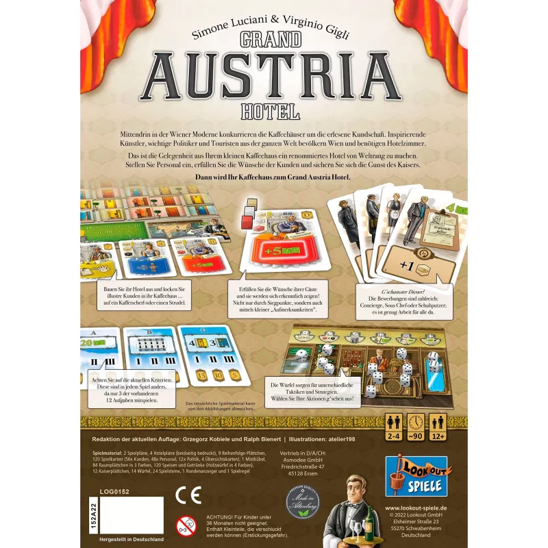 Grand Austria Hotel, lautapeli