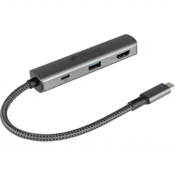 USB Type-C -keskitin Alcasa HUB-C002A 5000 Mbit/s HDMI USB 3.0