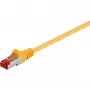 Wentronic Goobay CAT 6 kytkentäkaapeli, S/FTP (PiMF), keltainen, 20 m - LSZH halogeeniton, kupari (68307)