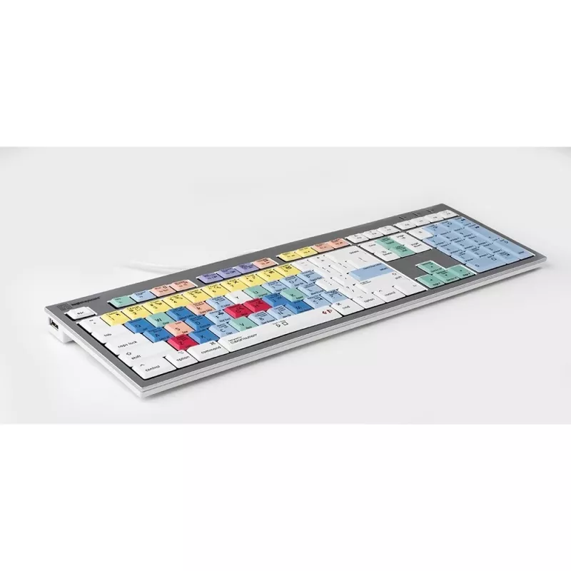 Näppäimistö Logickeyboard ALBA yleiskäyttöinen USB AZERTY ranska hopea
