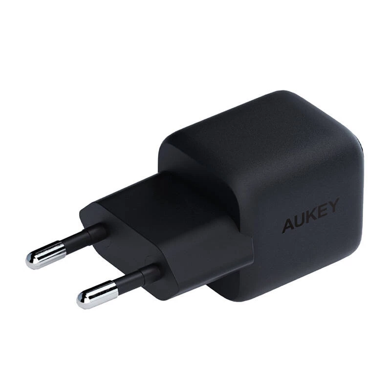 Virtalähde Aukey PA-B1L USB-C 30W musta — kompakti USB-C PD -virtasovitin