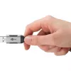Ethernet-kaapeli USB-A 3.2 Gen1 uros > RJ-45 uros, LAN-sovitin musta/hopea, 1,5 metriä, punottu tekstiilivaippa