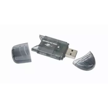 USB 2.0 -kortinlukija Gembird FD2-SD-1 — MMC/SD/SDHC/SDXC, 73×30×10 mm, 13 g, musta