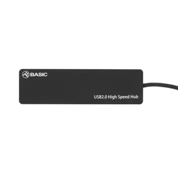 USB-keskitin Tellur Basic 4-porttinen USB 2.0 — musta, 4x USB-A-liitäntää