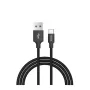 USB-datakaapelisarja Devia Pheez Series Micro – 3 kpl:n pakkaus: 25 cm, 1 m, 2 m – musta