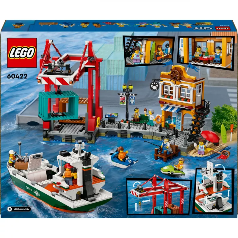 LEGO CITY 60422 merenrantasatama rahtilaivalla