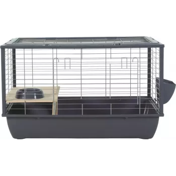 Sisäkanihäkki ZOLUX Neolife Connect 101,5×54×51 cm – metallirunko, muovipohja, harmaa