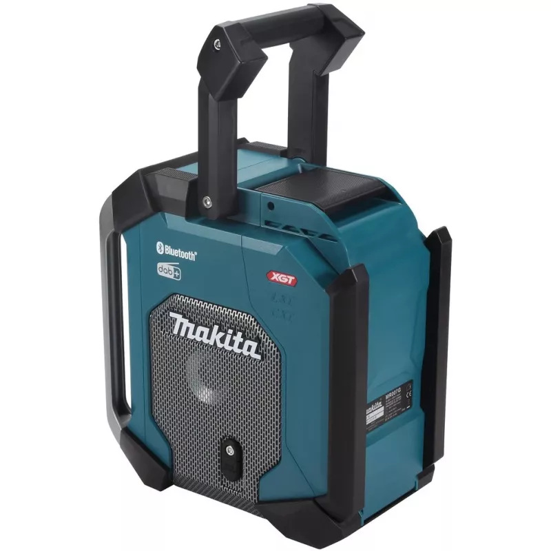 Makita MR007GZ akkukäyttöinen työmaaradio, DAB+/FM, 18V-40V, musta/vihreä