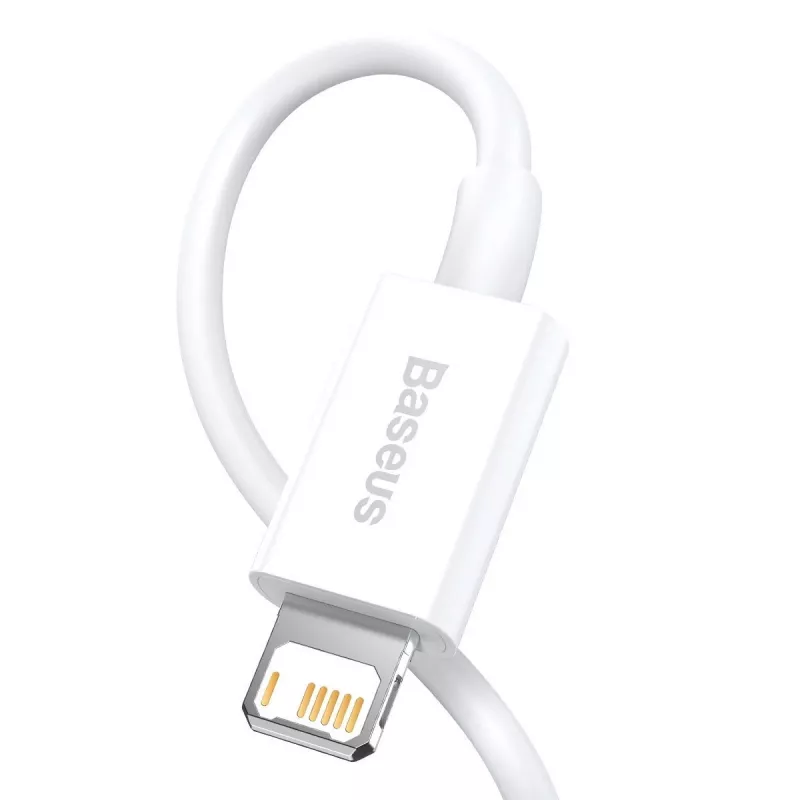 Baseus Superior Series -kaapeli USB–Lightning, 2,4A, 0,25m (valkoinen)