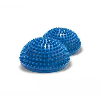 Tasapaino- ja proprioseptiikka-aistipuolipallot Qmed DRQM3GCH101 — pari, teknopolymeeri, Ø16 cm, maksimikuormitus 100 kg, sininen