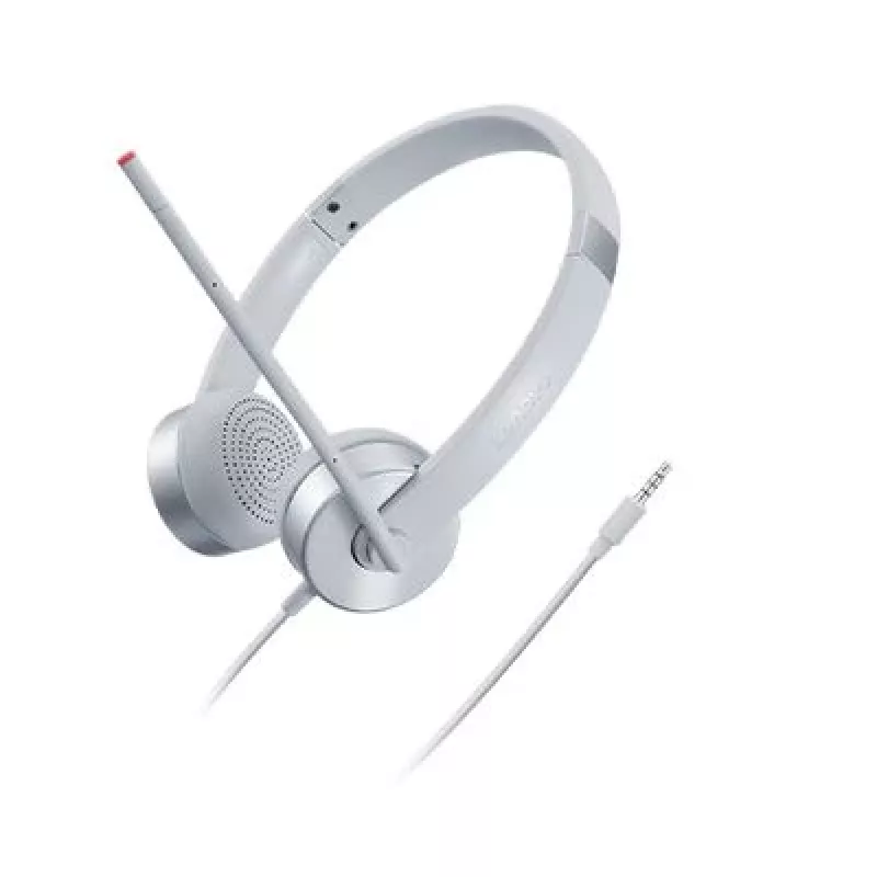 Lenovo 100 stereo analoginen headset toimisto/puhelinkeskus hopea