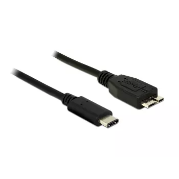 USB-kaapeli DeLOCK 1 m USB 3.1 USB 3.2 Gen 2 USB-C Micro-USB B musta