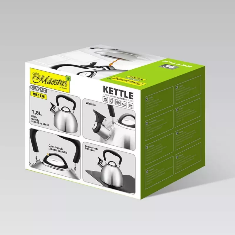 Maestro MR-1336 liesikeitin, 1,8 l, ruostumaton teräs
