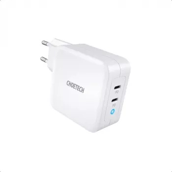 Virtalähde CHOETECH Charger GaN 2x USB-C 100W PD, malli PD6008