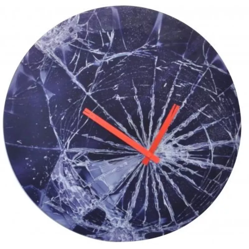 NeXtime kello 8147 Crash, Ø43 cm, seinäkello, sininen