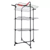 Seinäkiinnitteinen pyykkikuivausrumpu VILEDA Mixer 3 Ultimate — teräs, 30 m kuivauspinta, taitettava, rullat, 131×93×71 cm