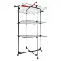 Seinäkiinnitteinen pyykkikuivausrumpu VILEDA Mixer 3 Ultimate — teräs, 30 m kuivauspinta, taitettava, rullat, 131×93×71 cm