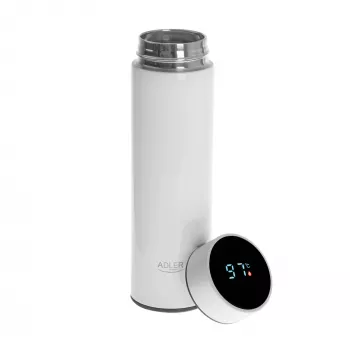 Adler | termospullo | AD 4506w | materiaali ruostumaton teräs/silikoni | valkoinen