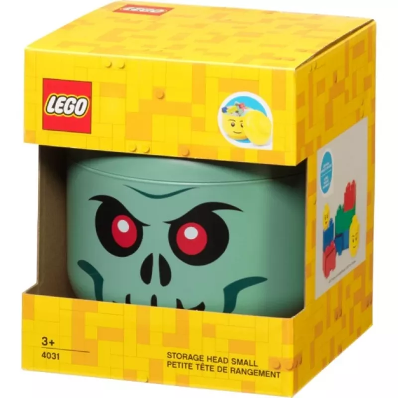 Säilytyslaatikko Room Copenhagen LEGO pää Skeleton pieni, vihreä/musta