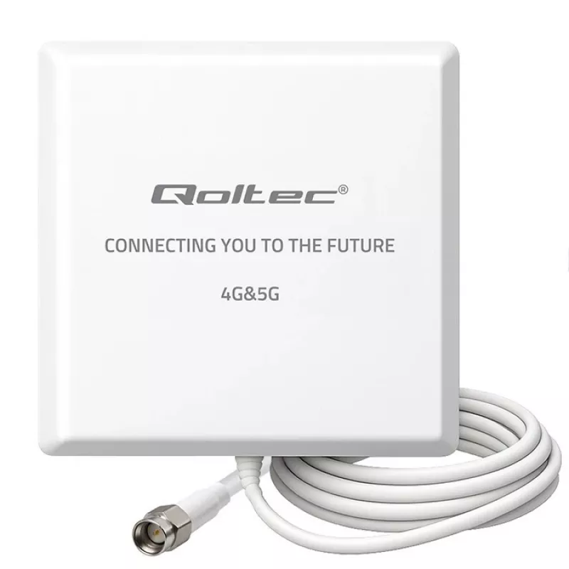 Ulkoinen 4G/5G LTE-antenni QOLTEC 9 dBi SMA-liitännällä ja 3 m kaapelilla