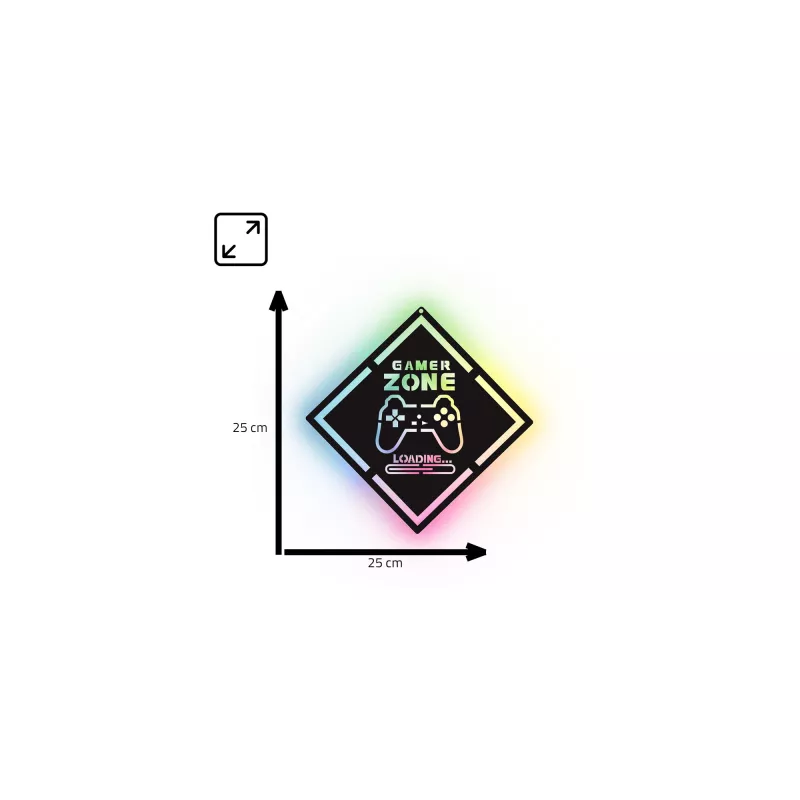 LED-neonvalo MANTA MASNL132RGB Style Neon Lights GAMER ZONE, RGB-valaistu seinäkoriste