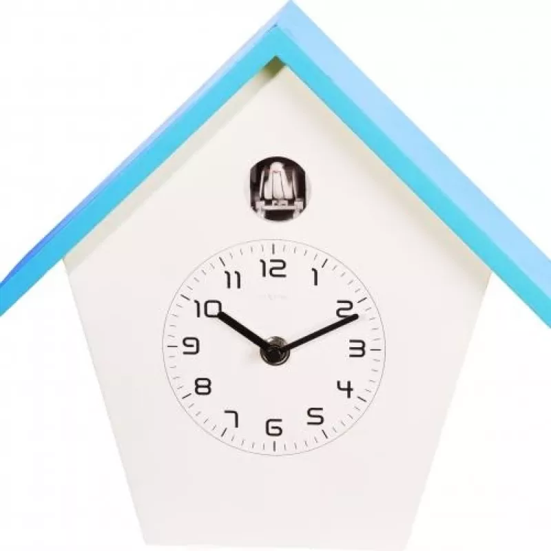 NeXtime kello 3108bl Birdy, 24,5x25,5x9,8 cm, seinäkello, sininen/valkoinen