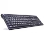 Logickeyboard XL Print USB QWERTZ saksa musta