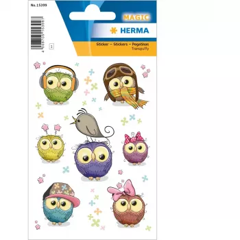 Koristetarra HERMA 15399 monivärinen lintukuvio
