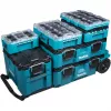MAKTRAK Organizer kompakti, työkalulaatikko sininen/läpinäkyvä, läpinäkyvä kansi