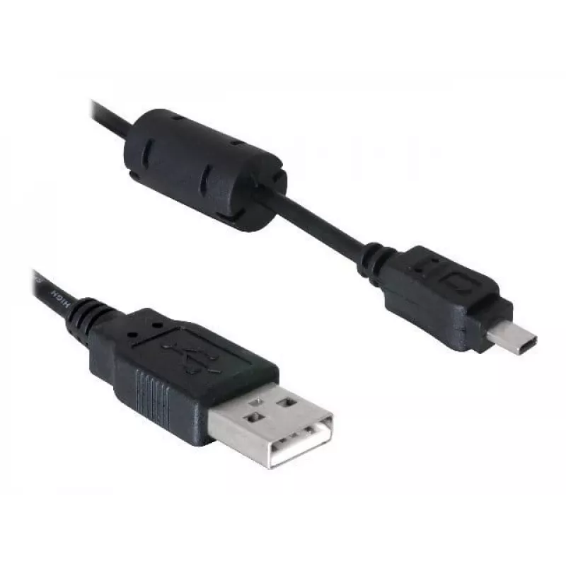 DeLOCK 82414 USB-kaapeli digitaalikameran liittimeen (Nikon 8-pin UC-E6), 1,83 m, musta