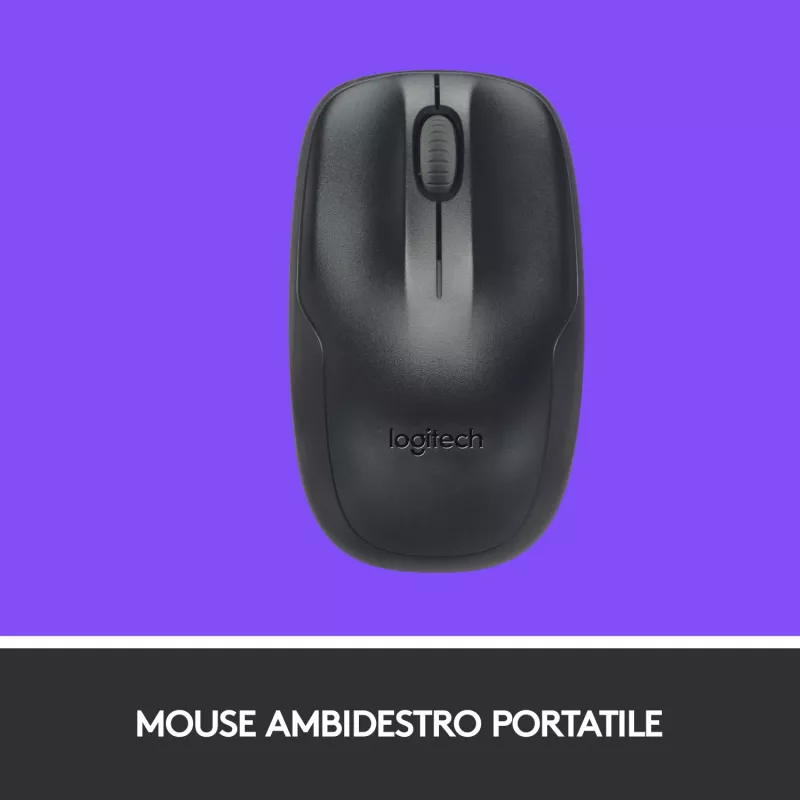 Logitech Wireless Combo MK220 - näppäimistö-hiirisarja - langaton - 2,4 GHz - italialainen - tummanharmaa (920-003721)