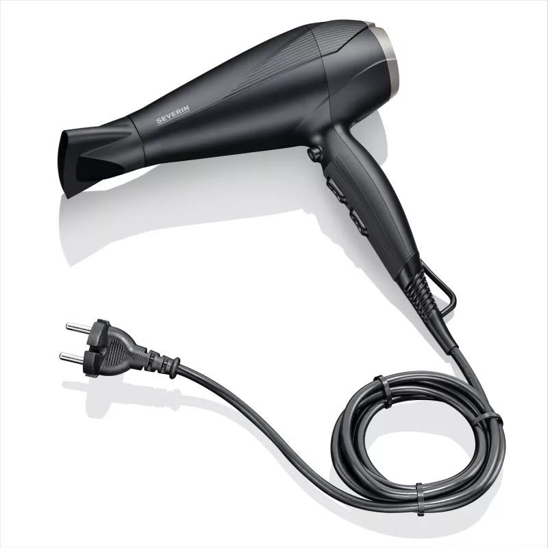 Severin HT 0167 hiustenkuivain, 2300 W, musta/hopea